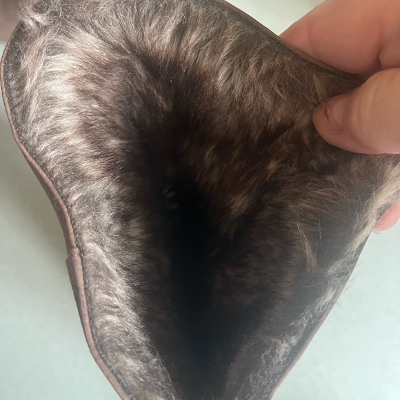 Aldo Brown Heeled Boots with Faux Fur Trim - Picture 6 of 8